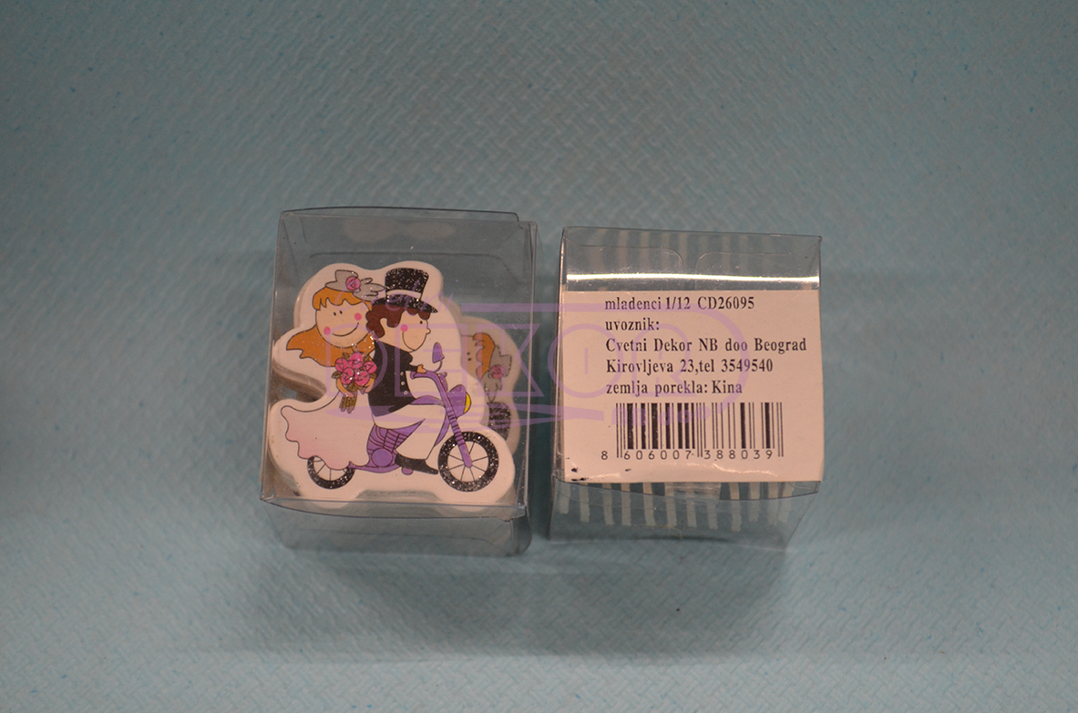 Mladenci stiker dekoracija pakovanje 12 komada