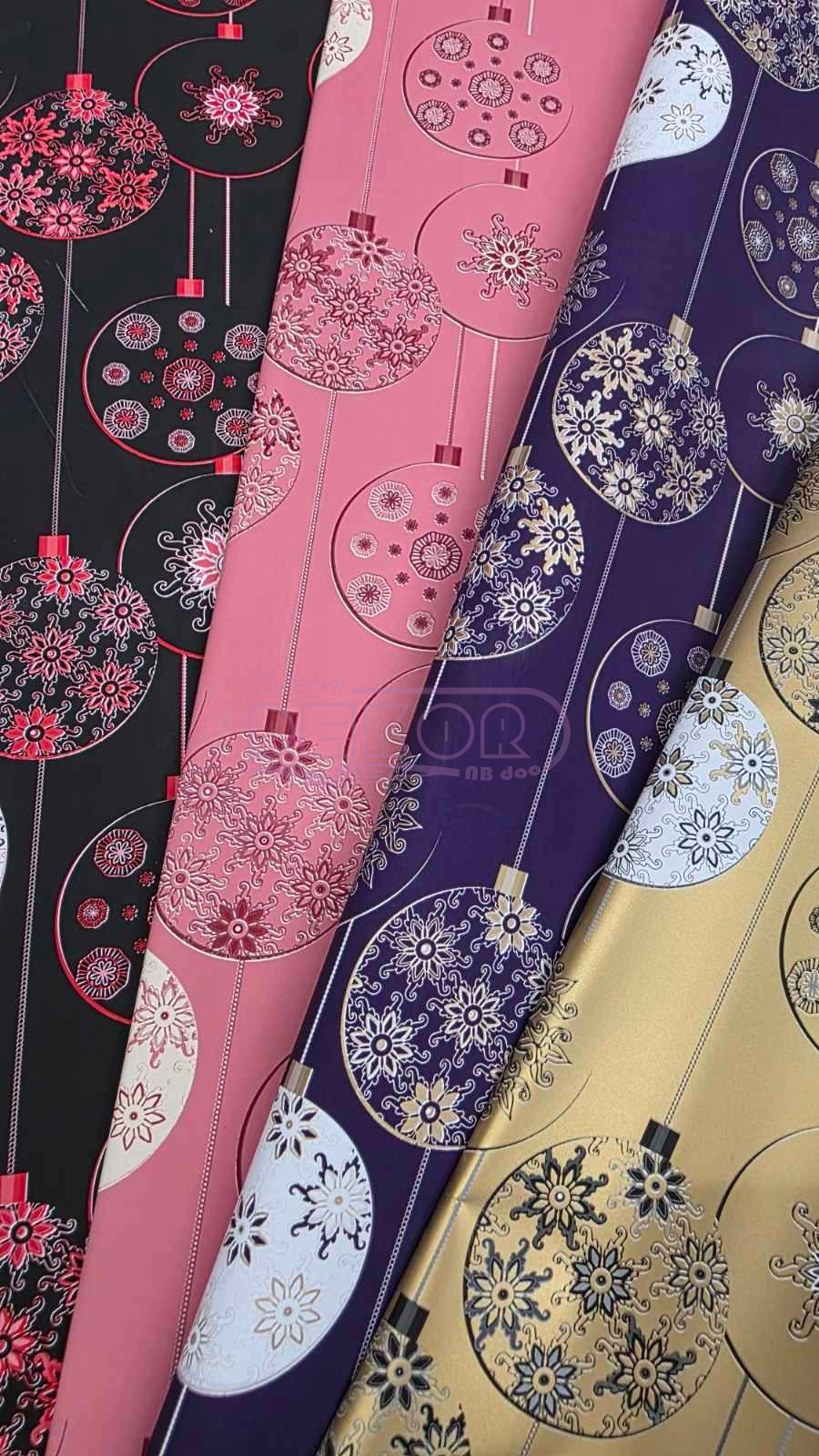 novogodišnji ukrasni papiri u više boja