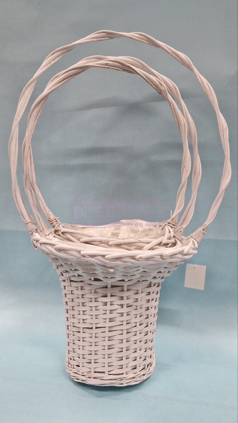 bele duguljaste ispletene korpe u setu od 3 komada