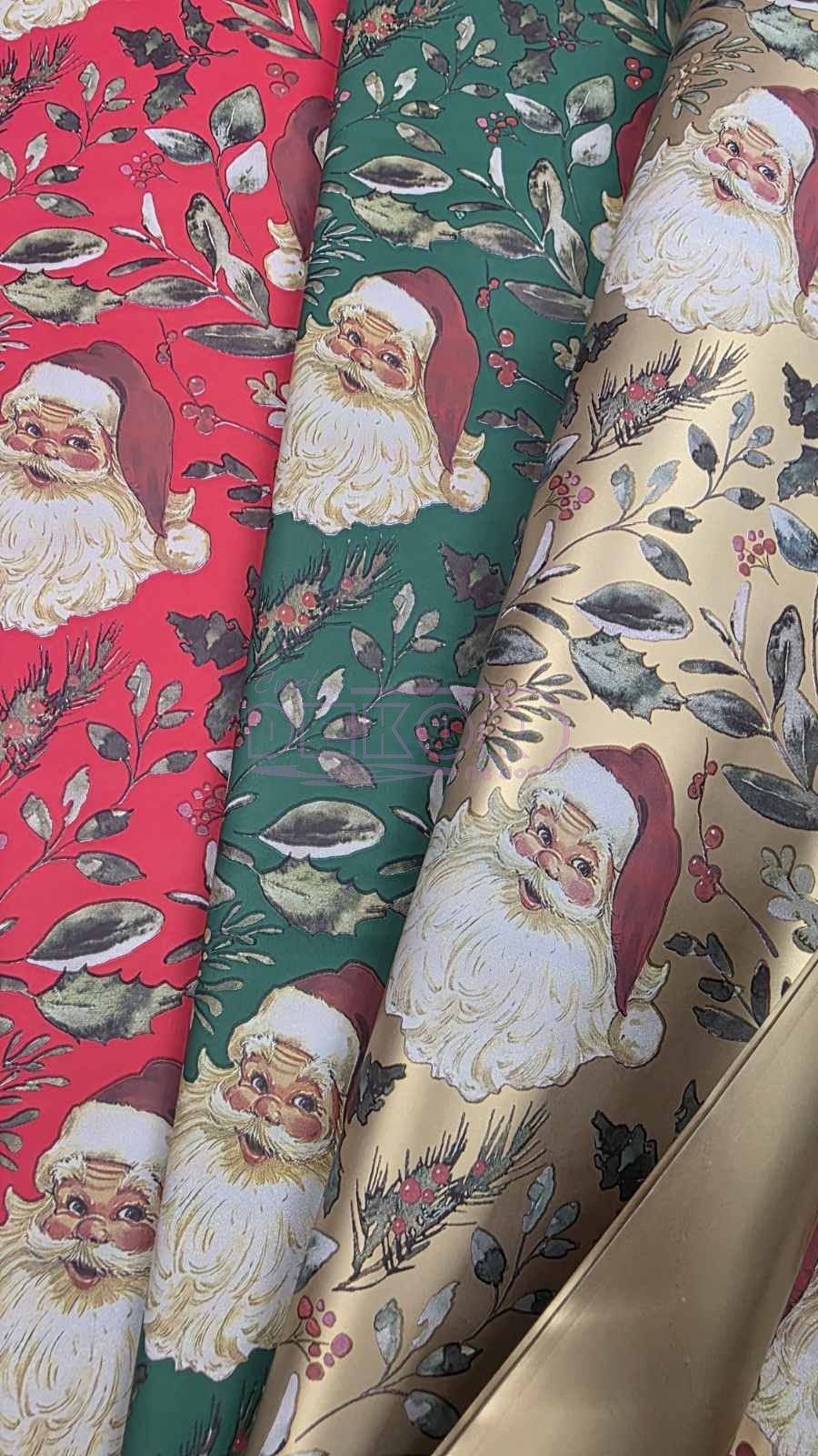 ukrasni papir sa deda mrazom u više boja