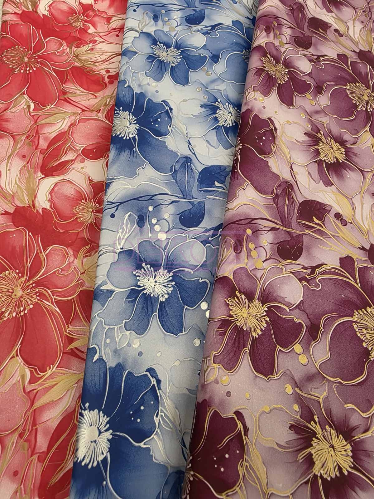 ukrasni papir sa cvećem u tri boje