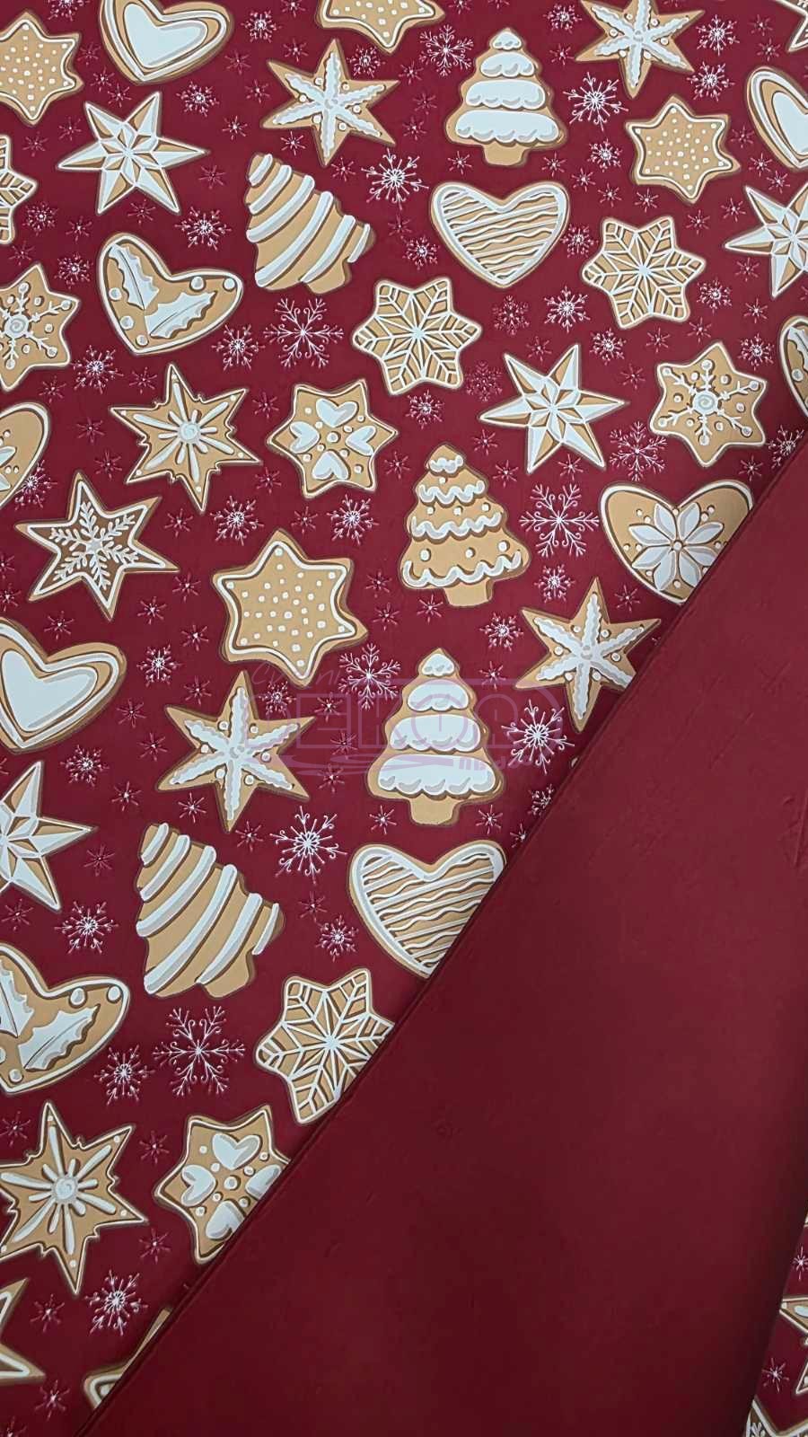 bordo ukrasni papir sa novogodišnjim elementima