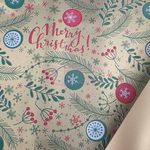 zlatni novogodišnji ukrasni papir